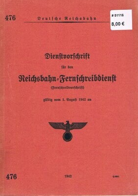 Dienstvorschrift für den Reichsbahn-Fernschreibdienst