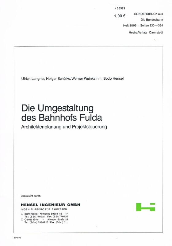 Die Umgestaltung des Bahnhofs Fulda