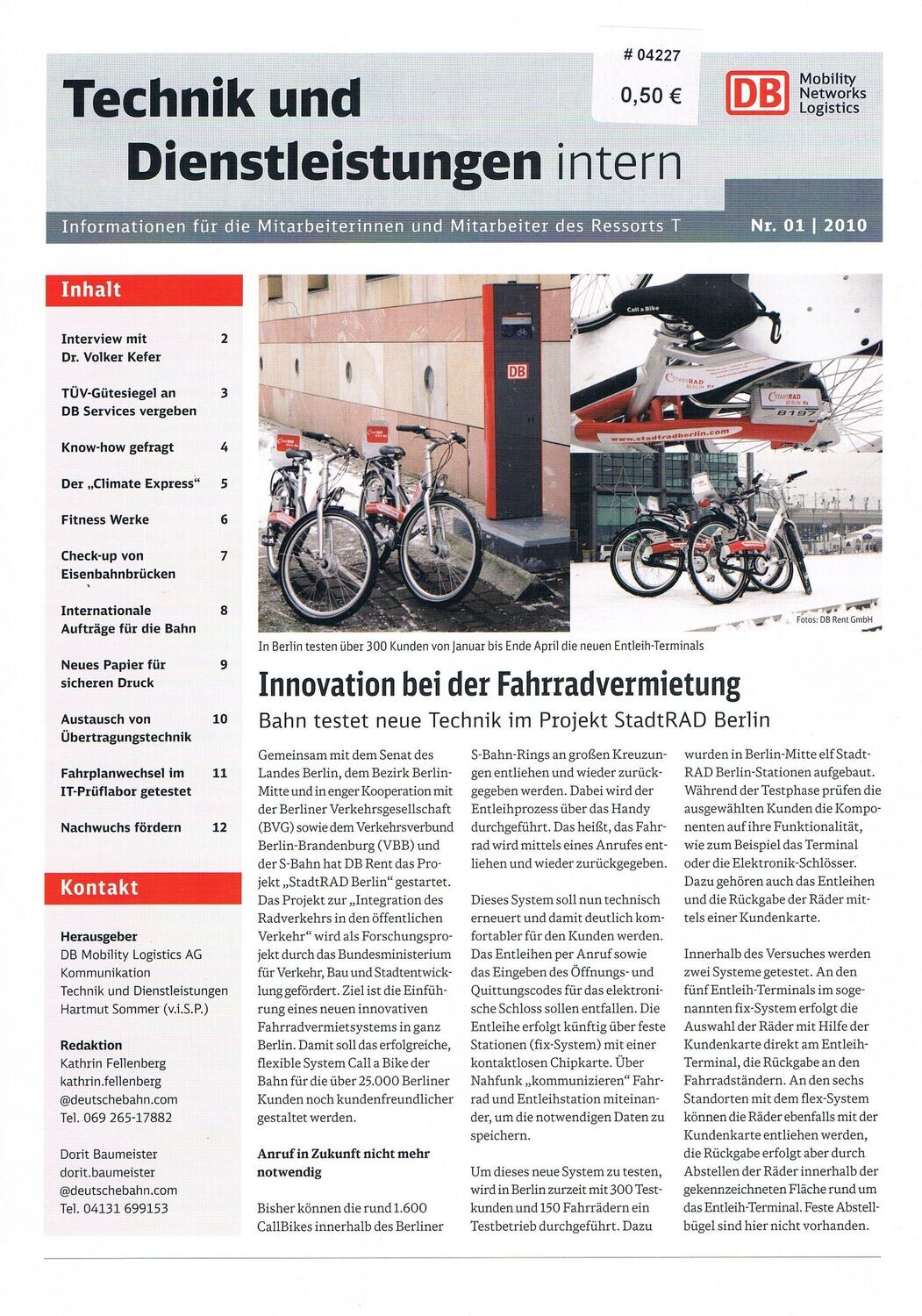 Technik und Dienstleistungen intern