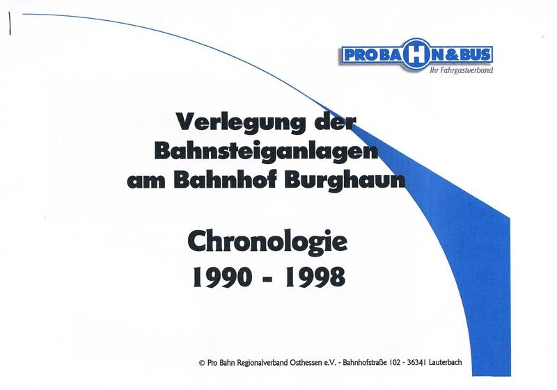 Verlegung der Bahnsteiganlagen am Bahnhof Burghaun