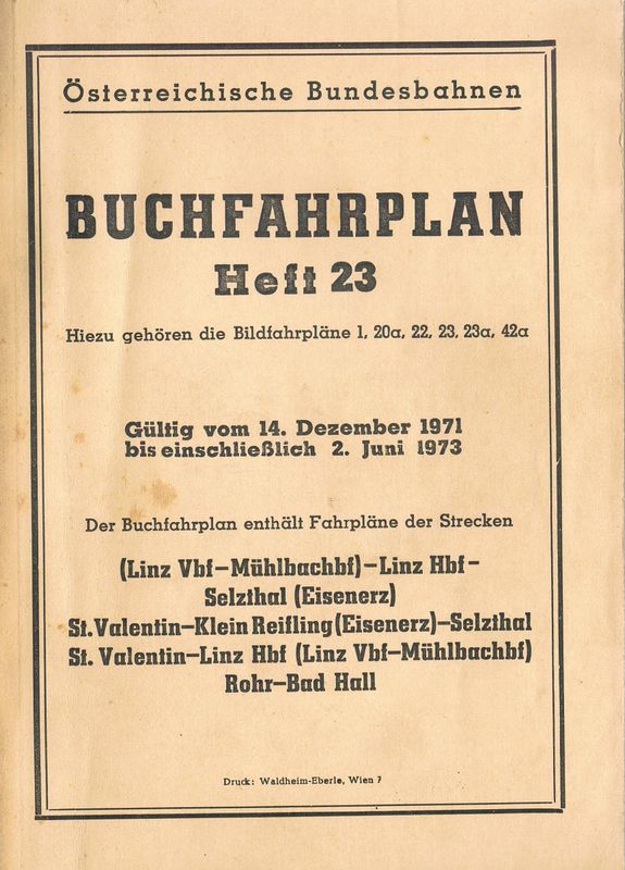 ÖBB Buchfahrplan Heft 23