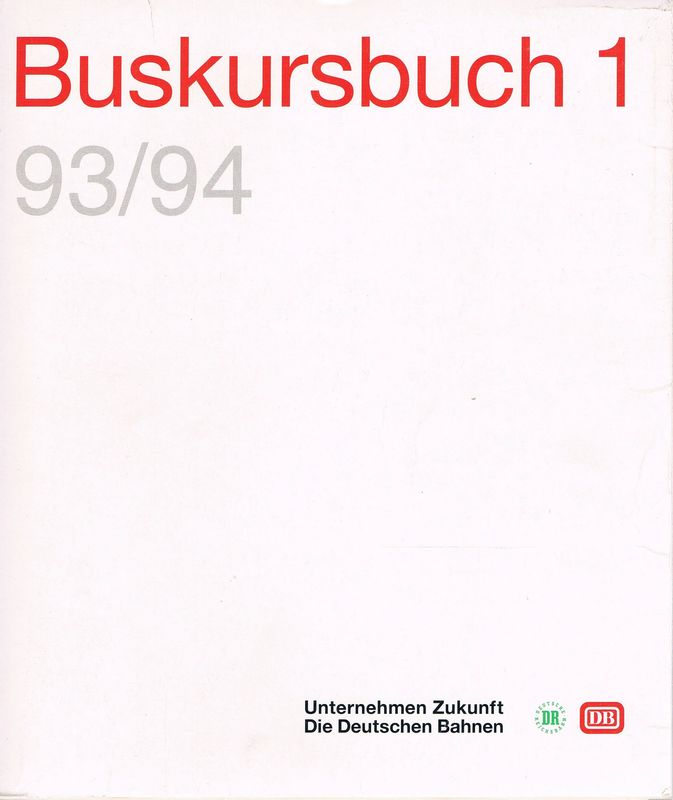 Buskursbuch Gesamtausgabe Band 1, 2 und 3 1993/1994