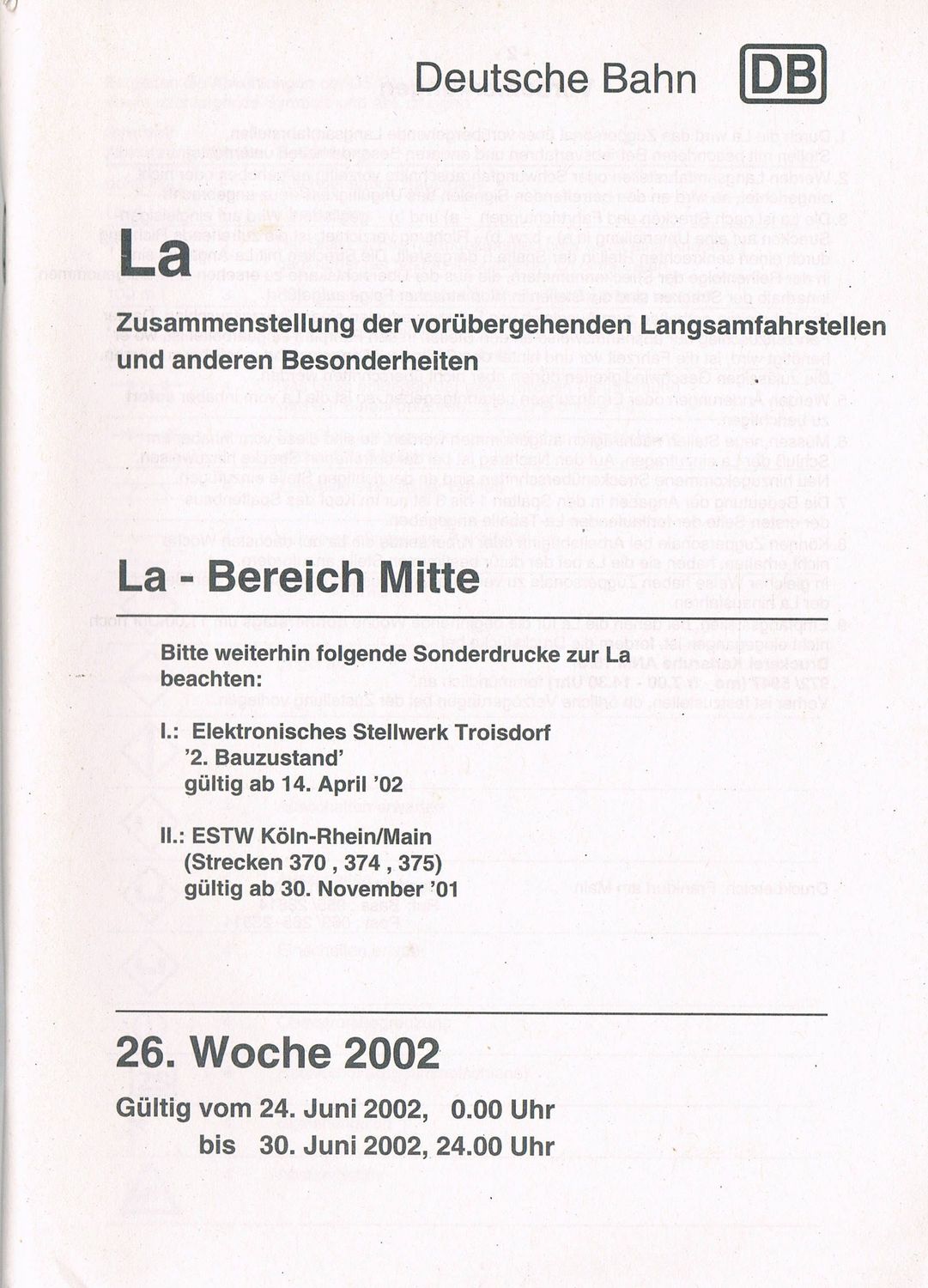 La - Bereich Mitte