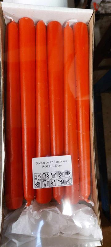 FLAMBEAUX 25cm Sachet ou boite de 12 FLAMBEAUX 25cm Sachet ou boite de 12