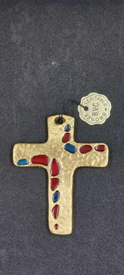 croix en bronze émail