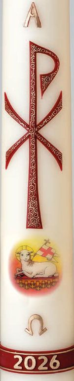 Le cierge de Pâques  décor agneau