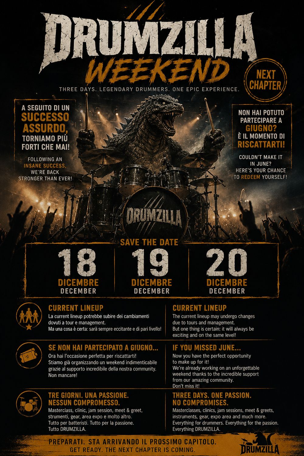 DRUMZILLA WEEKEND WINTER EDITION | December 18 - 19 - 20