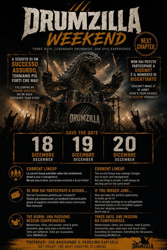 DRUMZILLA WEEKEND WINTER EDITION | December 18 - 19 - 20