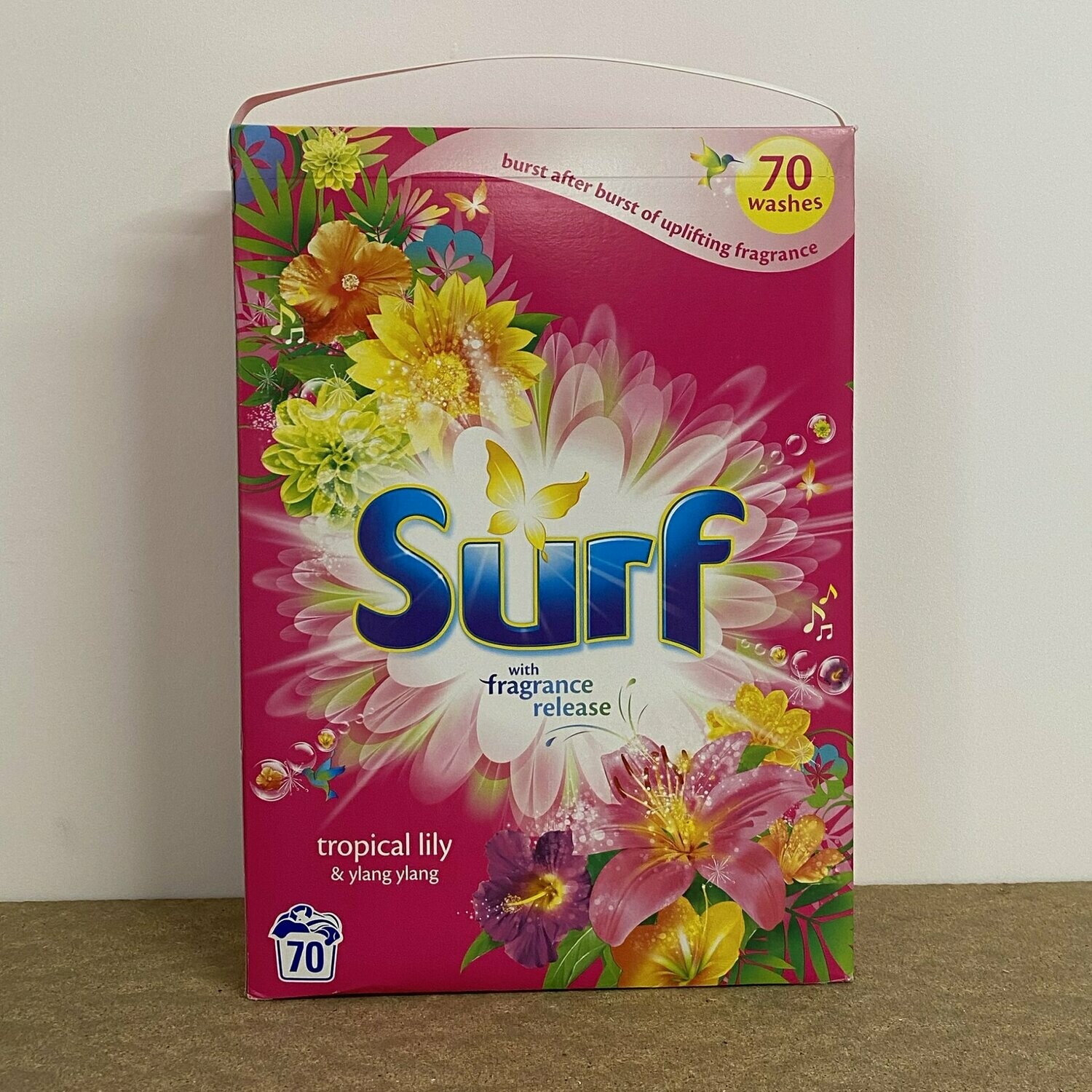 Surf washing powder with fragrance release (tropical lily & ylang ylang)