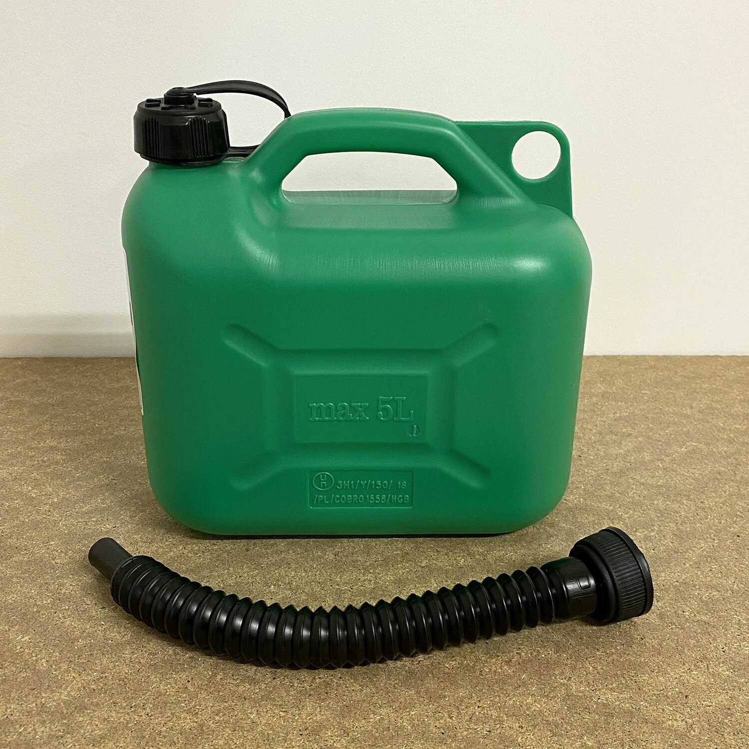 5-ltr plastic fuel can, various colours, Please select colour:: green