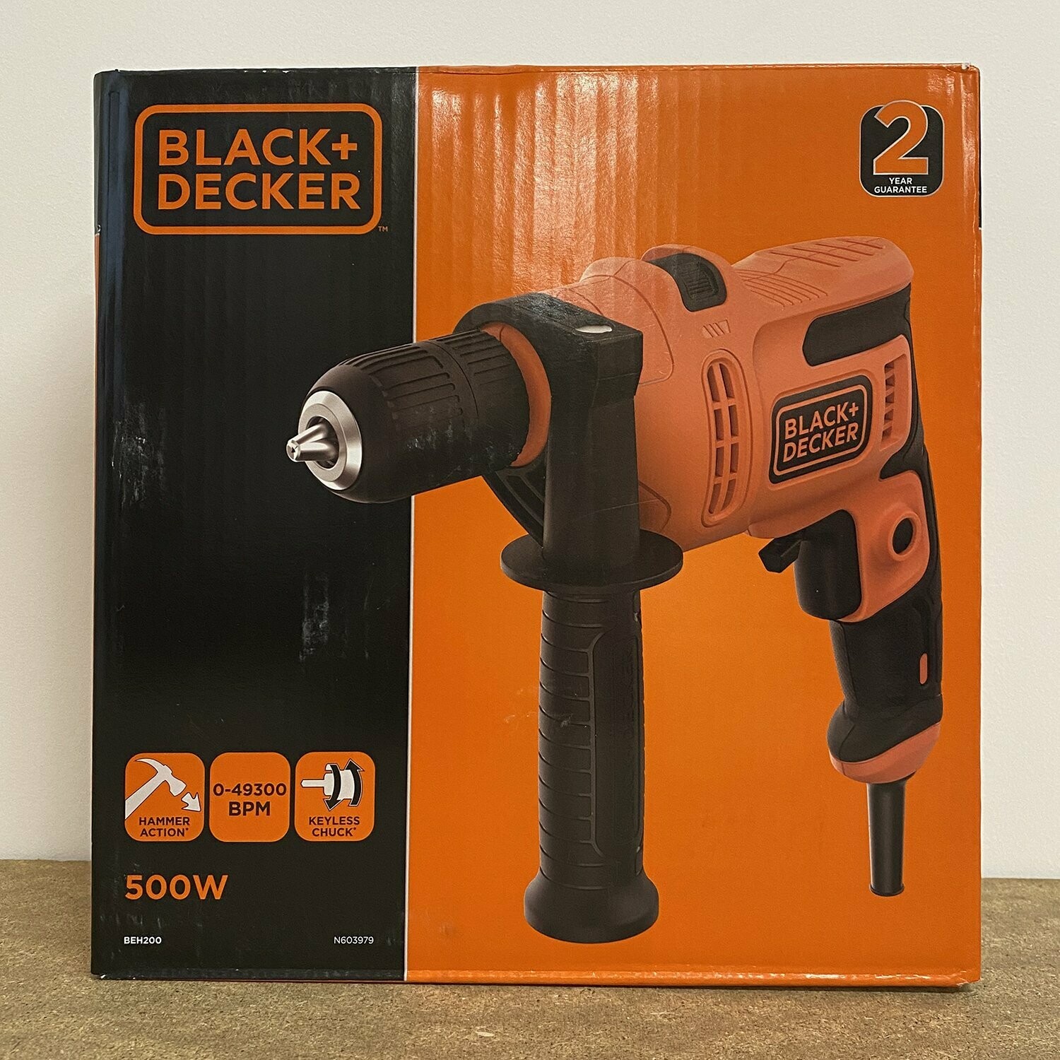 BLACK+DECKER BEH200 500W Corded Hammer Drill