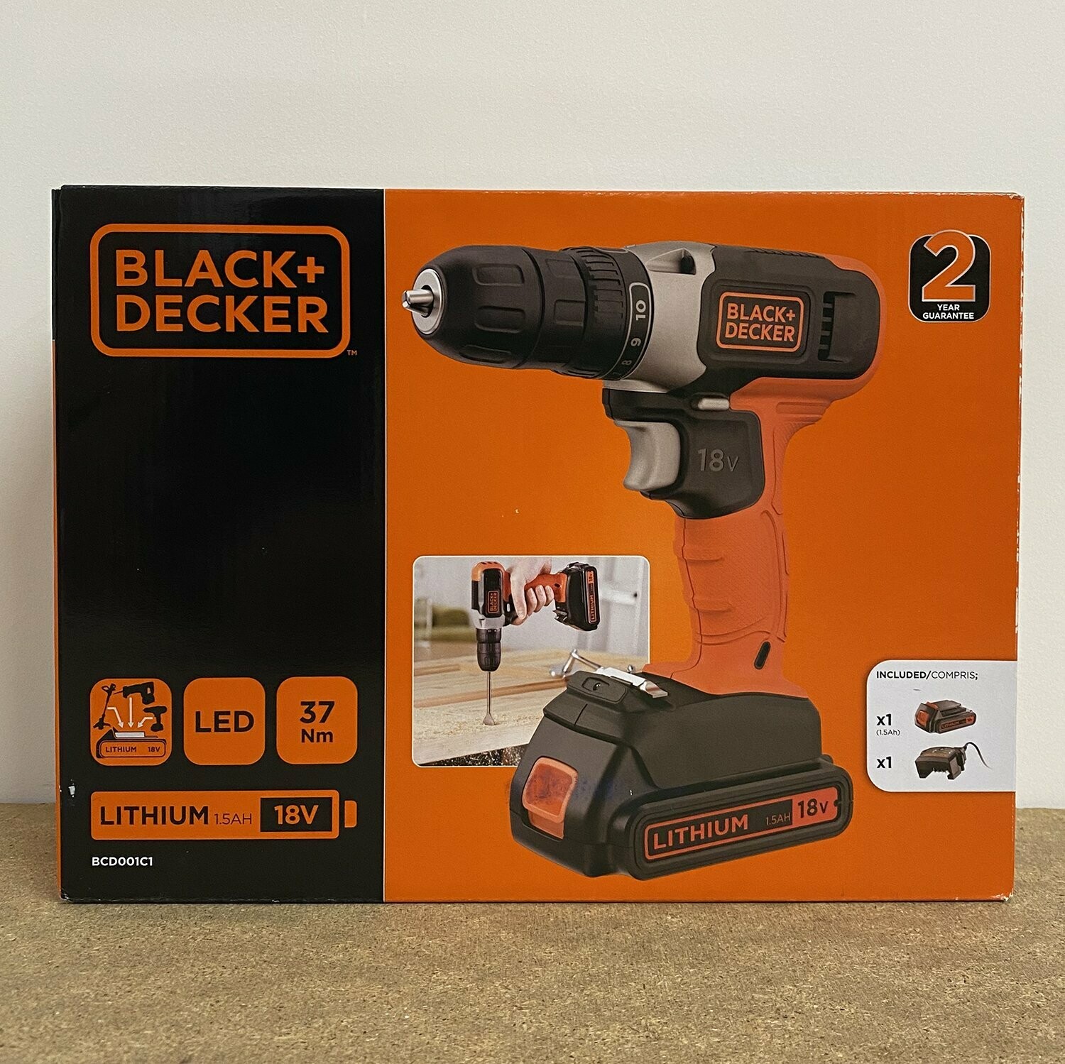 Black and Decker BCD001C 18v Cordless Drill Driver