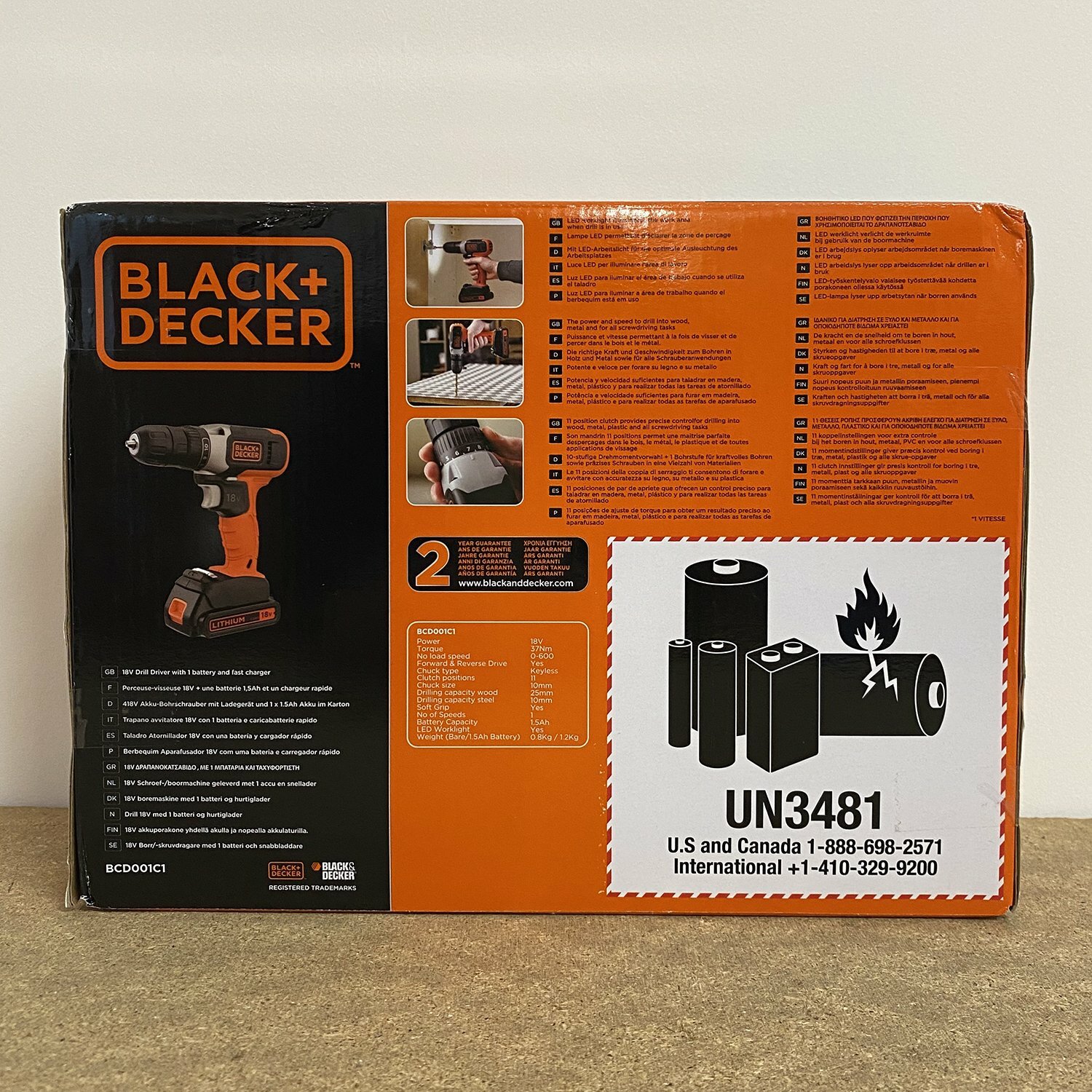 Black and Decker BCD001C 18v Cordless Drill Driver