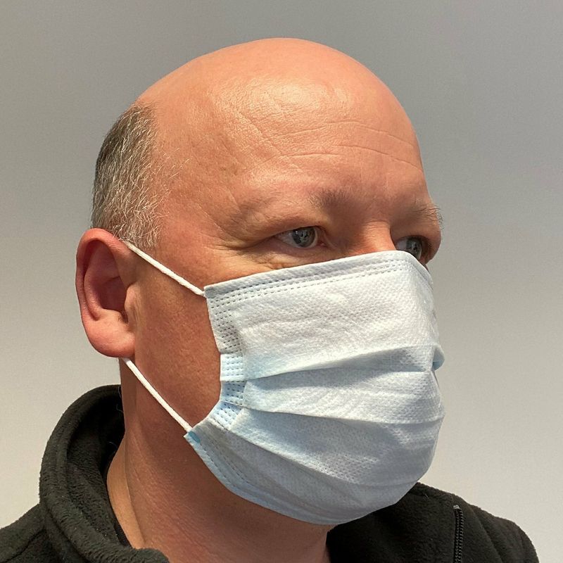 3-layer disposable protective face masks