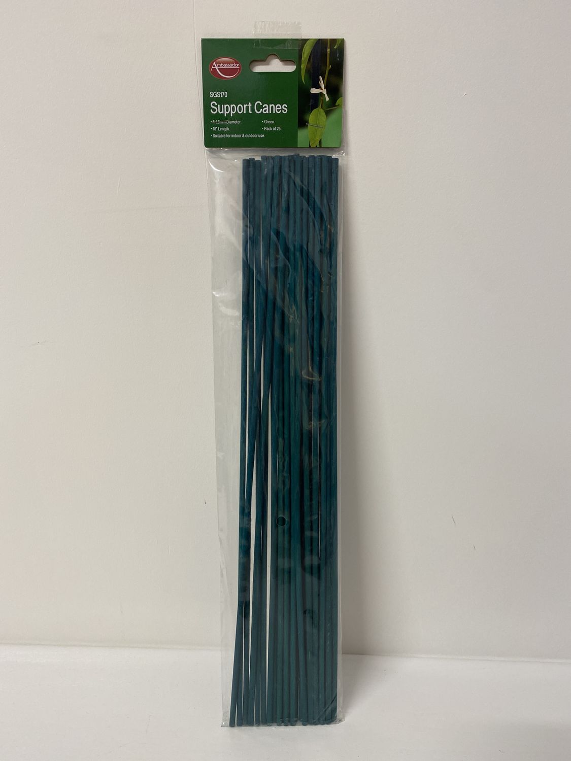Ambassador support Canes 18 Inches Green Pk 25