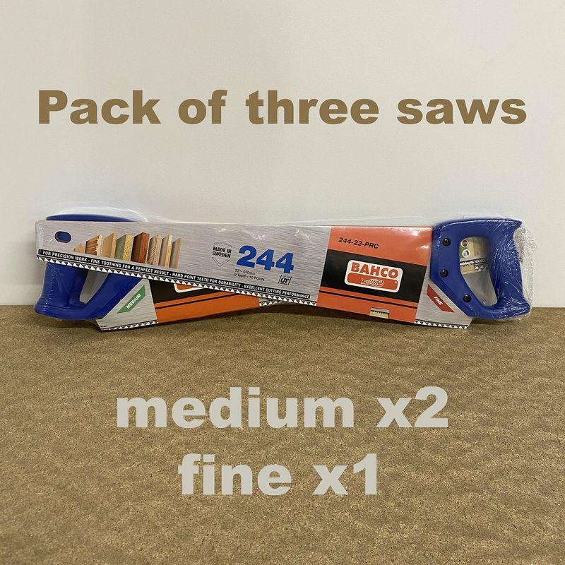 BAHCO 244 Saw Triple Pack 550mm (22")