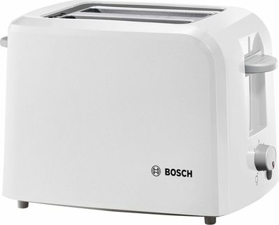 BOSCH TAT3A011GB Compact Toaster, white