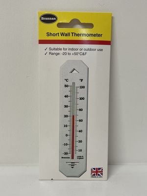 Brannan Short Wall Thermometer Range -20 to +50 C