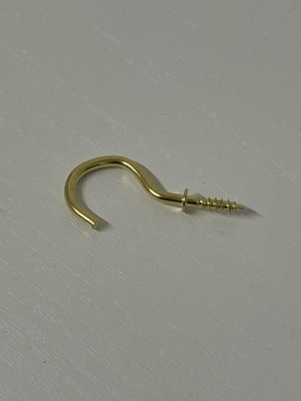 Brass Cup Hook 1 1/4 in