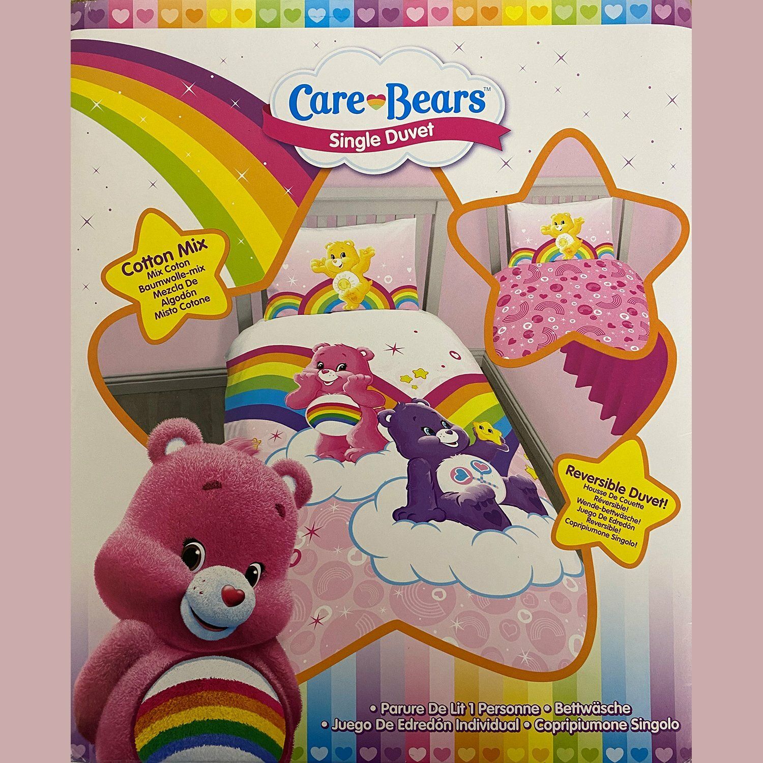Children's single duvet set "Care Bears", reversible