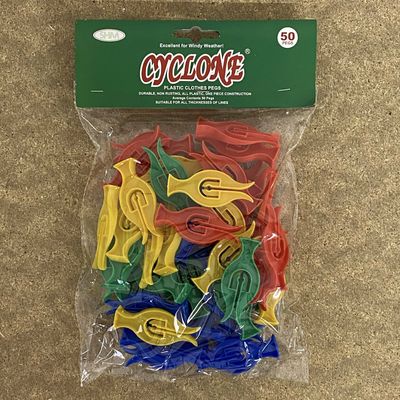 CYCLONE plastic clothes pegs (50 pegs)