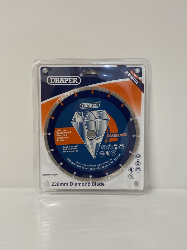 Draper Diamond Blade 230mm Bore 22.2mm