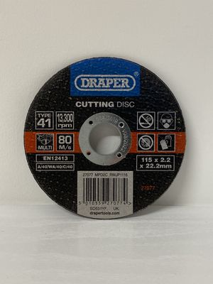 Draper Multi Purpose Cutting Disc 115mm