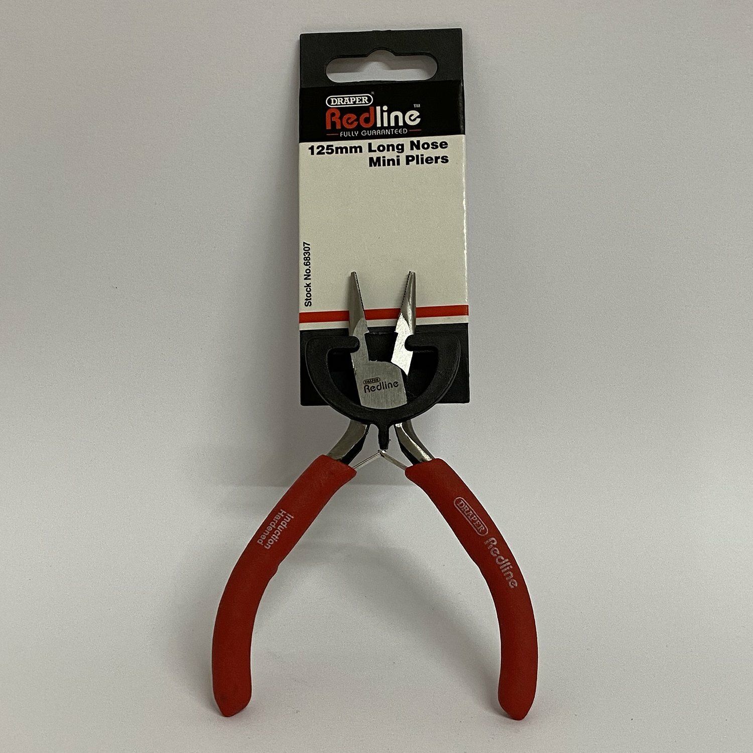 DRAPER Redline 68307 125mm Long Nose Mini Pliers with PVC-dipped Handles