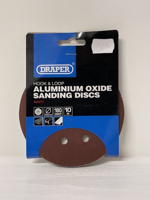 Draper Sanding Disc Hoop And Loop 125mm Dia 180 Grit