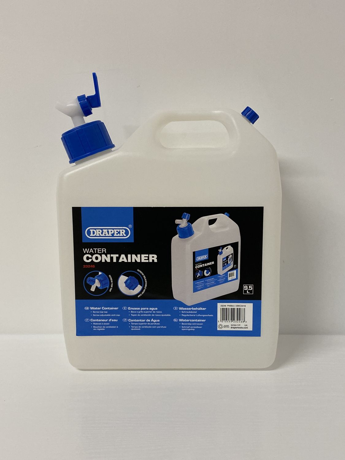 Draper Water Carrier 9.5Lt + Tap