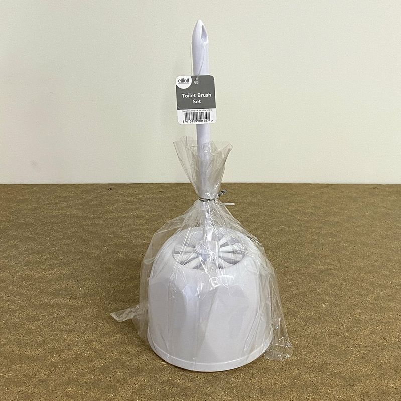 ELLIOTT toilet brush set, white