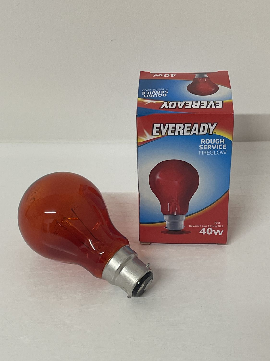 Eveready Rough Service Fireglow Lamp 40W  BC