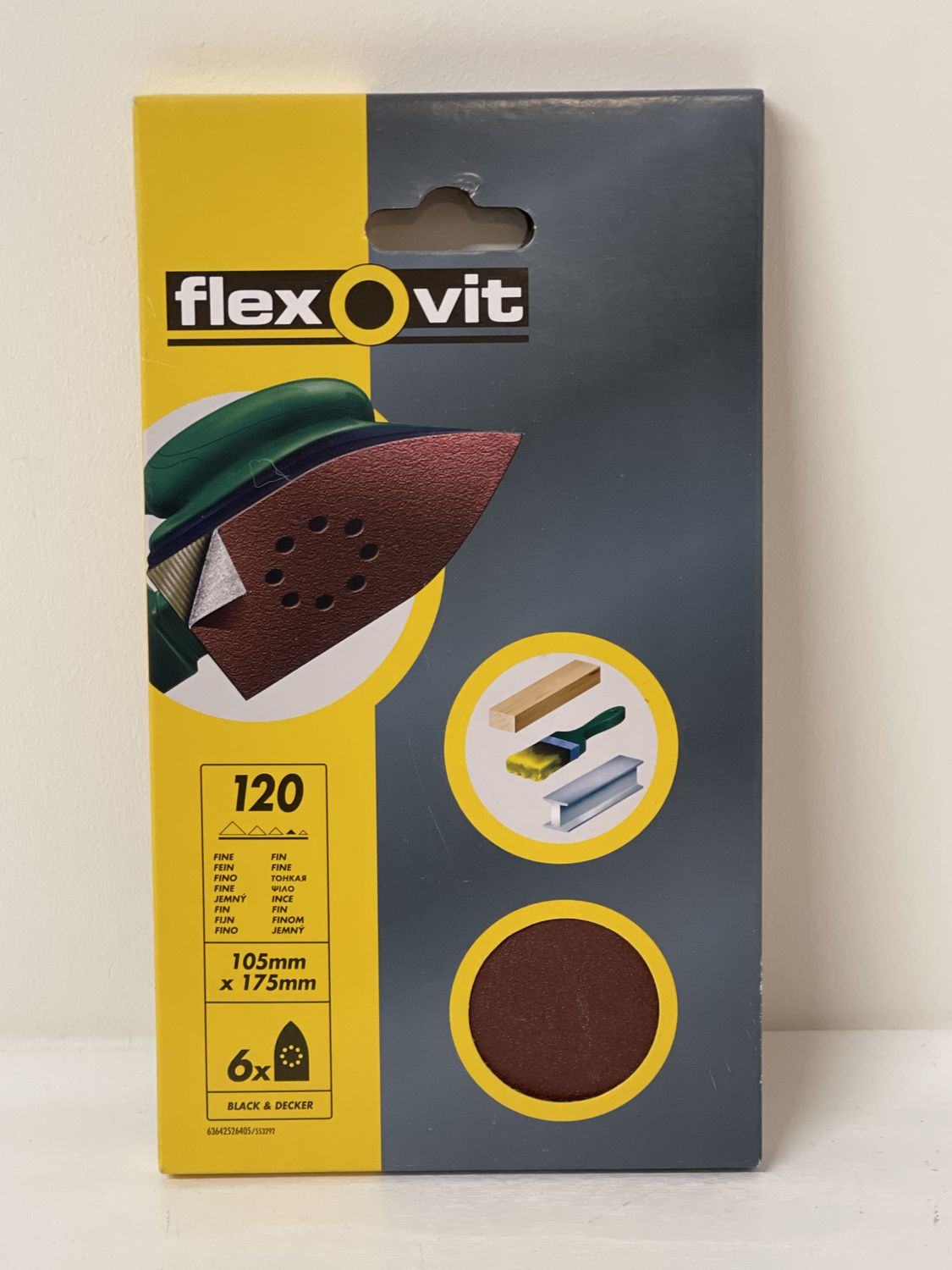 Flexovit Detail Sanding Sheets 105 x 175mm 120G