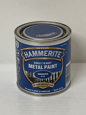 Hammerite Smooth Metal Paint Blue 250ml