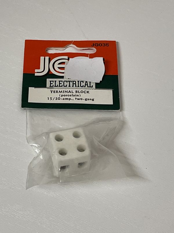 Jegs Terminal Block 15/30 amp 2 Gang