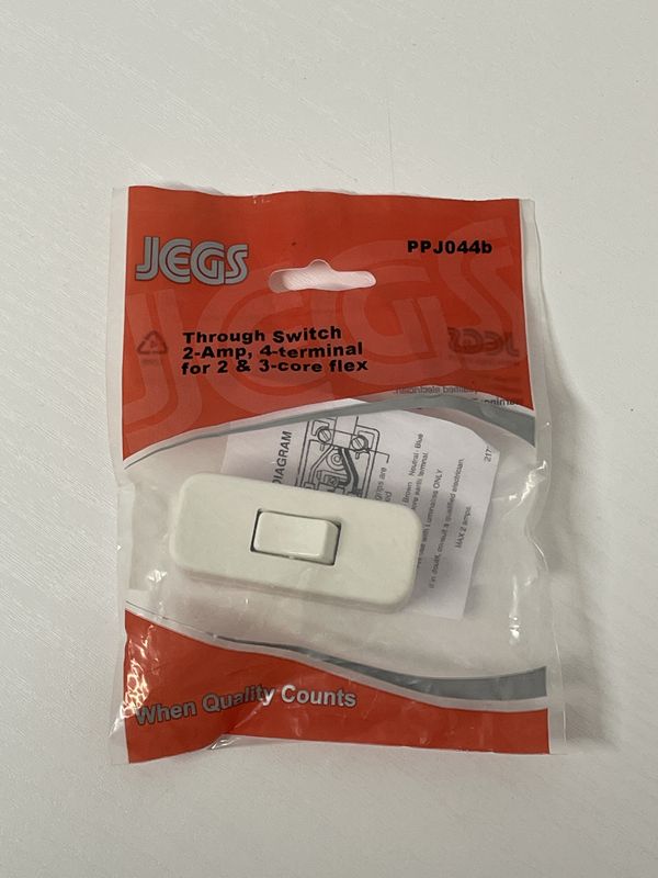 Jegs Through Switch 2 amp, 4 Terminal for 2 and 3 Core Flex