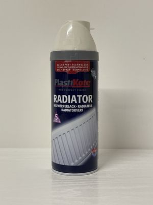 Plastikote Radiator Gloss White Spray Paint 400ml