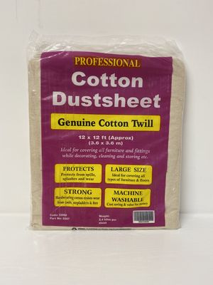 Professional Cotton Dust Sheet 12ft x 12ft