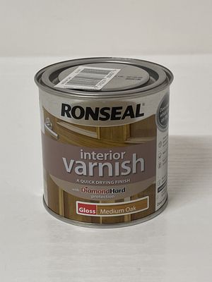 Ronseal Interior Varnish Gloss Meduim Oak 250ml