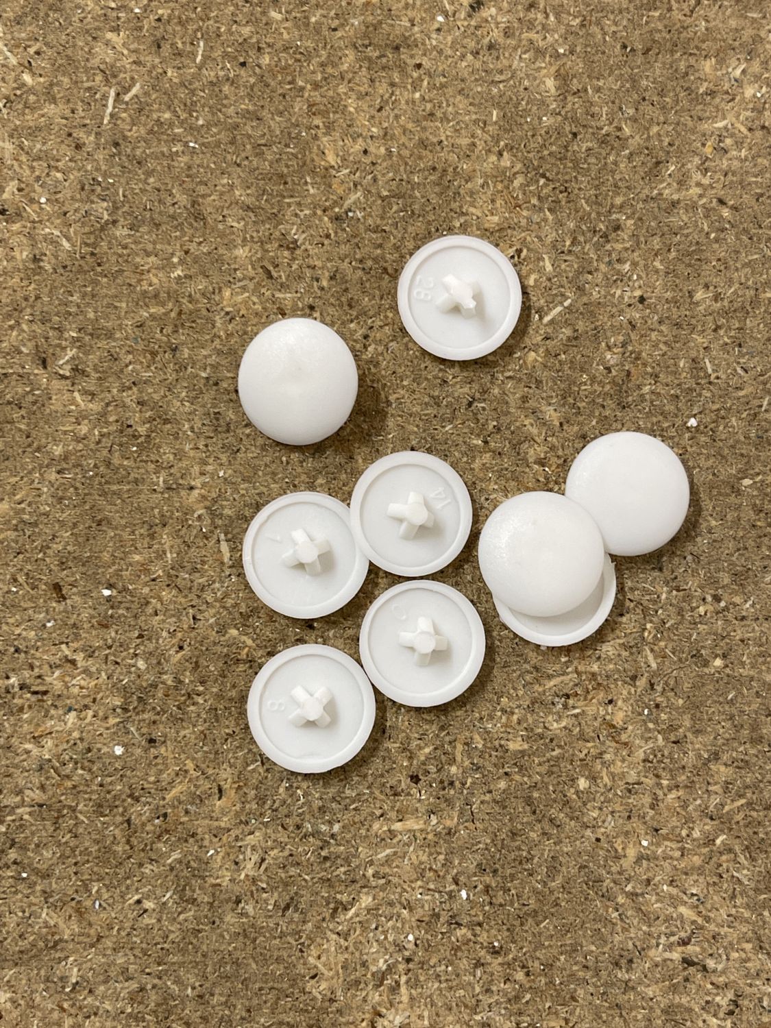 Screw Covers Press On White PK 10