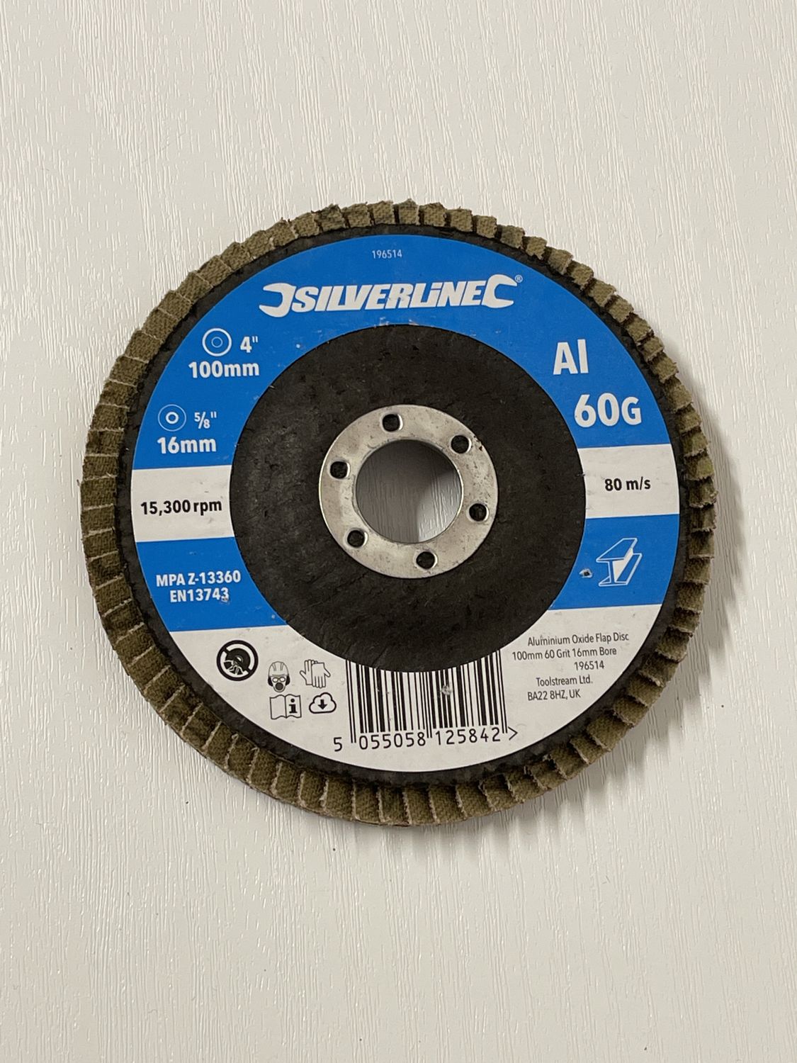 Silverline Flap Disc 60 G 100mm  16mm centre