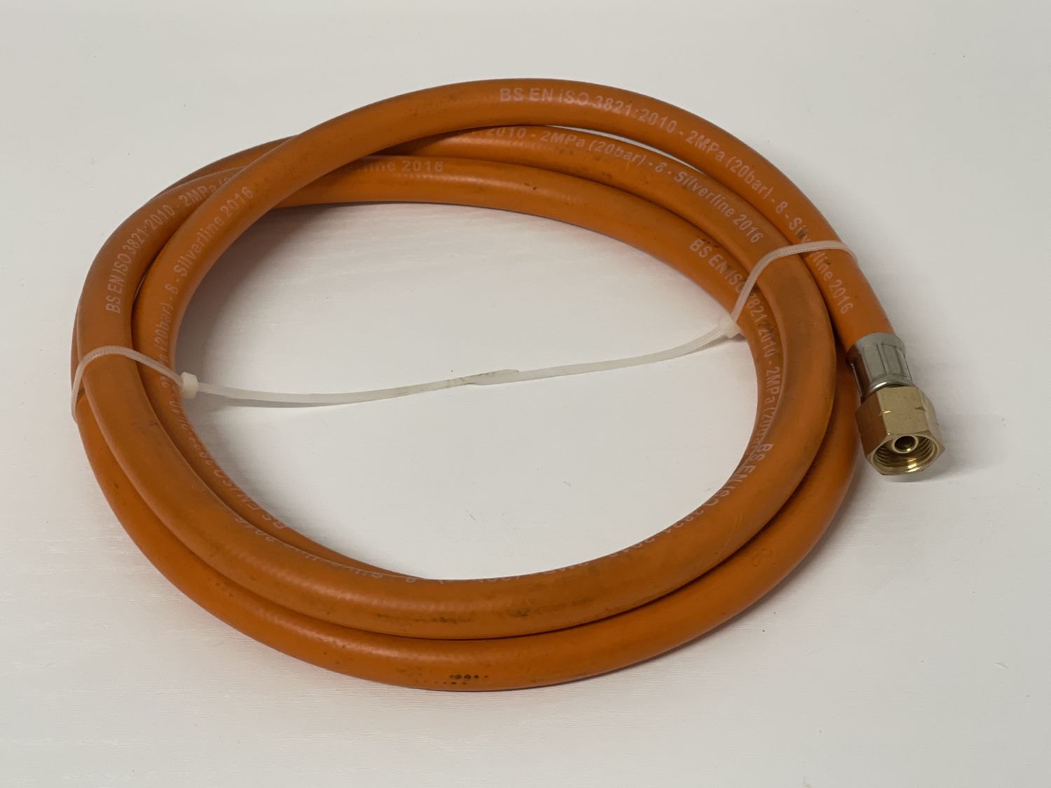 Silverline Gas Hose 2m With Brass Connections