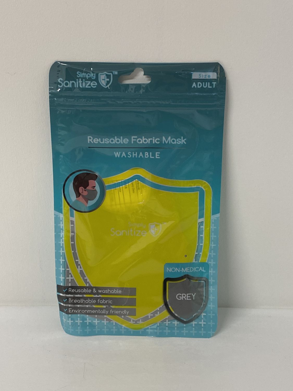 Simply Sanitize Reusable Fabric Face Mask Grey