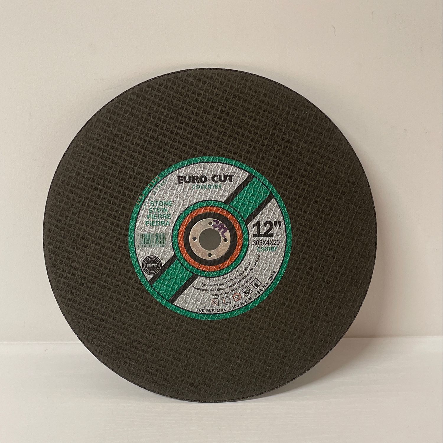 Stone Cutting Disc 12in, 20mm centre