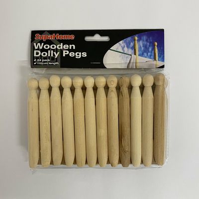 SupaHome Wooden Dolly Pegs (pack of 24)