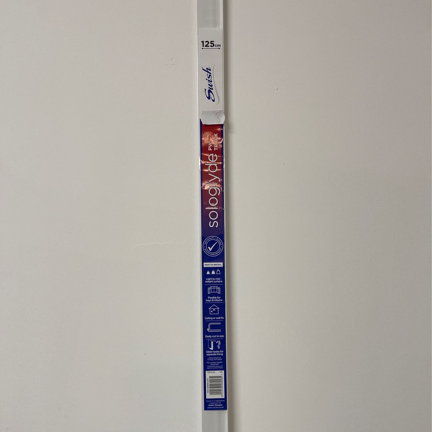 Swish Sologlyde PVC Track White 125mm