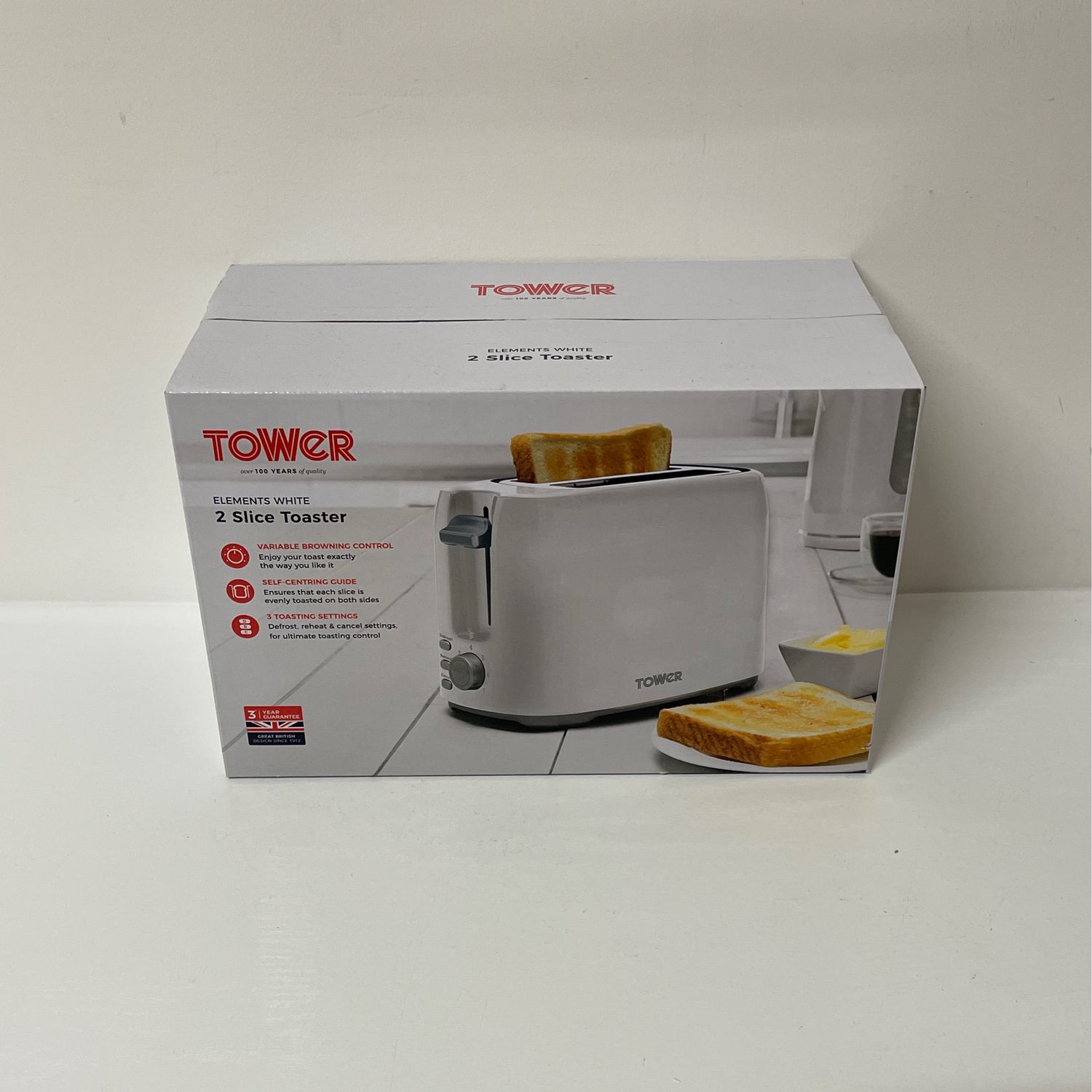 Tower Toaster 2 Slice  White