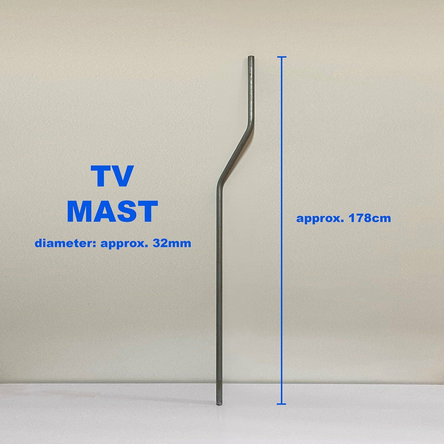 TV aerial mast, galvanised