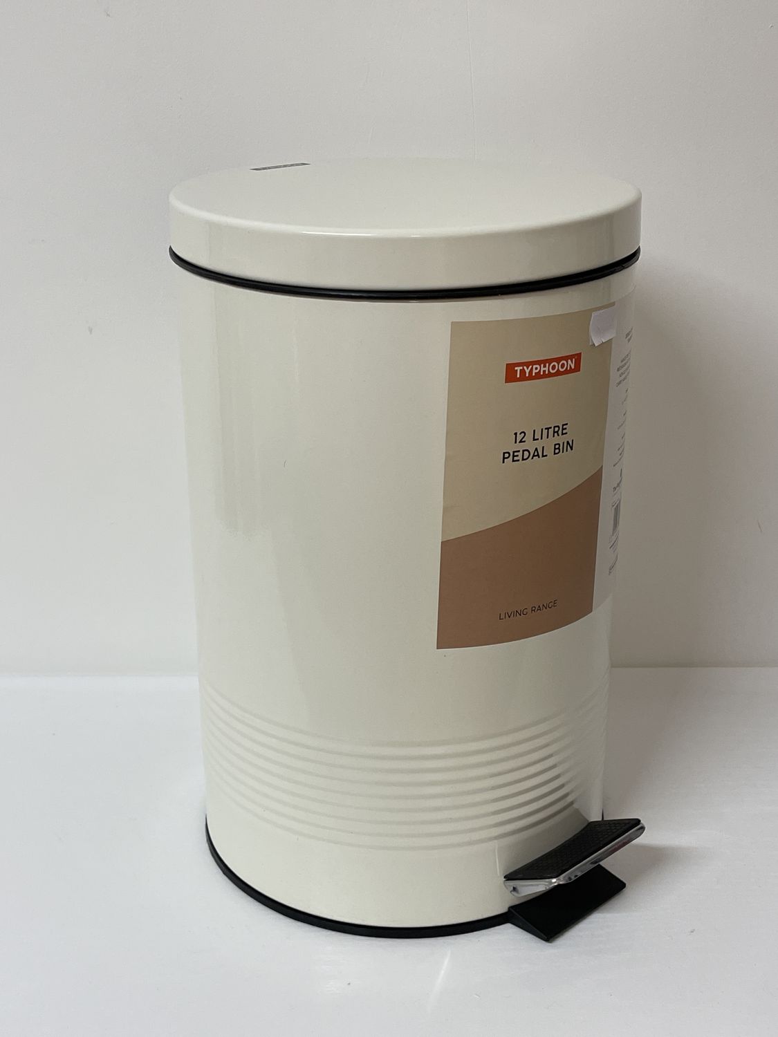 Typhoon Living Pedal Bin Cream 12 Lt