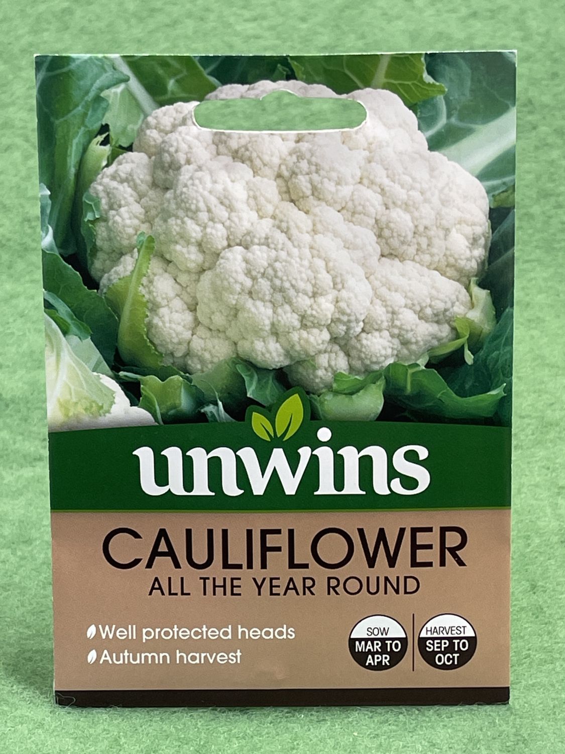 UNWINS Cauliflower All The Year Round 230 seeds approx